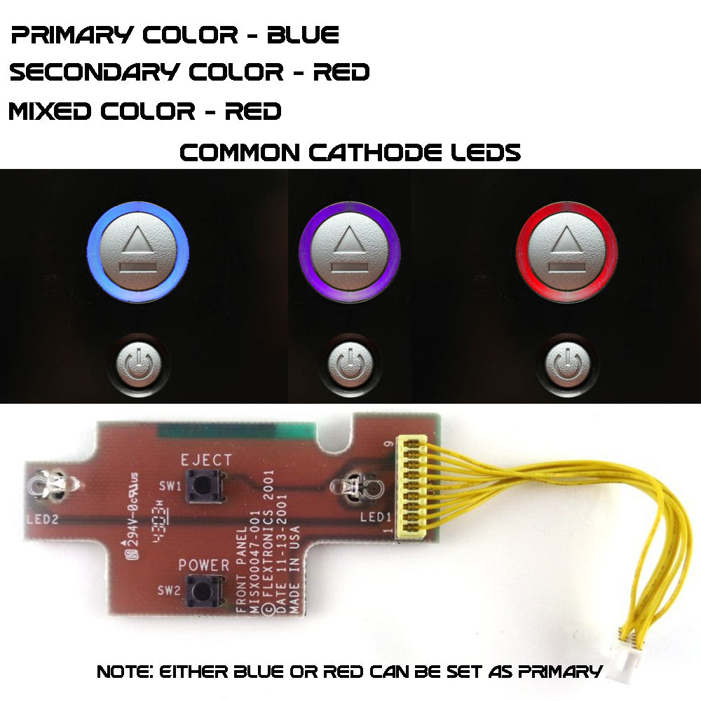 Front Panel PCB - Blue/Red/Purple LED